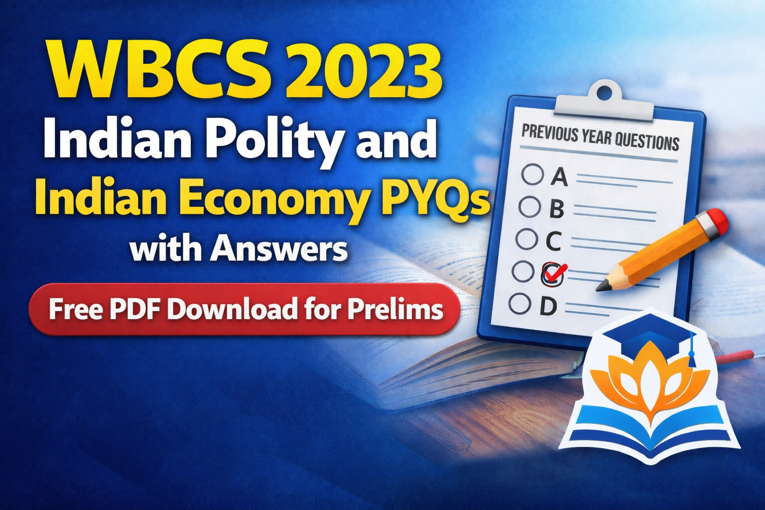 Image of Indian Polity and Indian Economy PYQs with Answers Free PDF Download